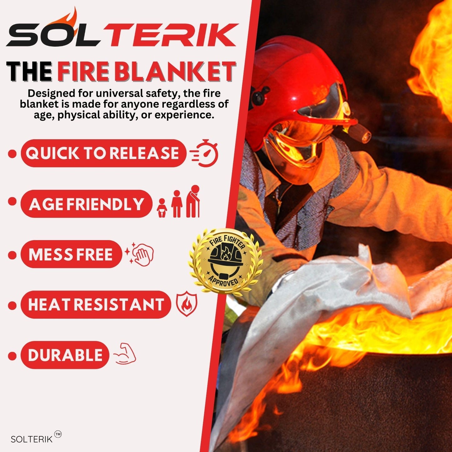 Emergency Quick Release Fire Blanket